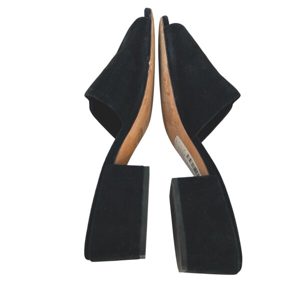 Vince Rachelle 2 Black Suede Block Heel Slide Sandals Womens Size 8.5 - Picture 5 of 11